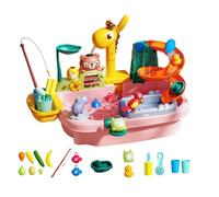 Générique Évier de Jeu,Set de pêche et rôle à Faire Semblant de Piscine avec Eau Courante - Évier Jouet Enfant - Convient pour Jardin, Parc éducatif, dès 3 Ans, Fille garçon, extérieur