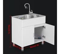Générique Évier Utilitaire autoportant avec Meuble - Station d'évier de Cuisine extérieure, cuve Unique pour Le Camping, Le Garage, Le Restaurant et la buanderie, Acier Inoxydable 304 Durable