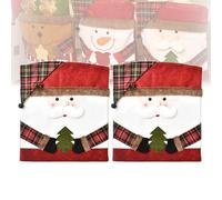 Générique Exhibit Cute Christmas Chair Covers, Christmas Seat Covers for Dining Room Chairs Set of 2/4/6, Christma Chair Cover, for Living Rooms and Dining Rooms (B,2 Pcs)