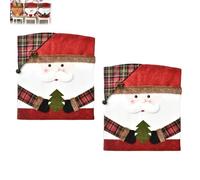 Générique Exhibit Cute Christmas Chair Covers, Christmas Themed Chair Covers, Holiday Chairs Back Coverss Set of 1/2/3/4/6/8, Christmass Seat Coverss for Dining Chairs (Old Man,2 Pcs)
