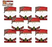 Générique Exhibit Cute Christmas Chair Covers, Christmas Themed Chair Covers, Holiday Chairs Back Coverss Set of 1/2/3/4/6/8, Christmass Seat Coverss for Dining Chairs (Old Man,8 Pcs)