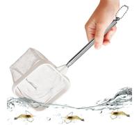 Générique Extendable Aquarium Landing Net - Ornamental Fish Pool, Leaf Rake Collection Tool | Pond Lake River Stream Sea, Long Handle Soft Bag Scoop for Water Gardens