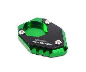 Générique Extension de béquille latérale Accessoires de Moto Béquille de Pied Agrandir Le Coussinet Compatible avec VERSYS 650 VERSYS650 2015-2020 2021 2022