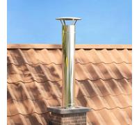 Générique Extension de Conduit Argent 35 x 35 x 132 cm Acier Inoxydable,Maison & Jardin,Accessoires pour cheminées & poêles à Bois,Argent,7.35 KG,42008453