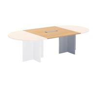 Générique Extension hêtree pour Table modulable avec Top Access intégré Pieds Croix Essens (Aluminium)