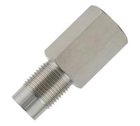Générique Extension Pipe Fitting Adapter, Thread Connector, Stainless Steel, Leakproof for High-Temp Plumbing Shower Sink Irrigation Car Industrial and Sprinkler Systems, 2.2x2.2x5.8cm