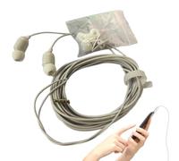 Générique Extra Long Cord Earbuds | 3-Meter Noise Cancelling Headphones with Cord and | Portable Cable Headset in Ear Buds for Traveling, Camping, and Singing for Computer Karaoke