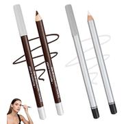 Générique Eyeliner 24 Hr Waterproof Eyeliner Duo Sharpenable Eye Pencil Crayon à Sourcils et EyeLiner 2 en 1, Sans Bavures ni Décoloration