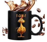 Générique F-CAW-F Coffee Mug - 15oz Chicken Rooster Mug | Ceramic Beverage Cup For Tea Milk Hot Cocoa Wine Juice Beer Birthday Women Men Coworkers Gift