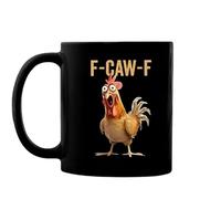 Générique F-Caw-F Coffee Mug,2026 Crazy Chicken 11oz Rooster Coffee Cup, Ceramic Tea Mug for Men & Women, Office & Home Humor Drinkware, deal Birthday Present (black)