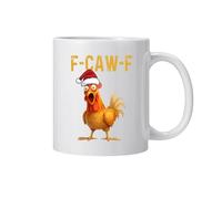 Générique F-Caw-F Funny Chicken Mug, 11oz Fcawf Chicken Rooster Coffee Mugs, Funny Rooster Coffee Cup, Inappropriate Humor Gift, Ceramic Tea Cup for Men Women, Novelty Mugs Gifts Office Home (D)