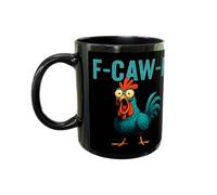 Générique F-Caw-F Funny Chicken Mug, 11oz Fcawf Chicken Rooster Coffee Mugs, Funny Rooster Coffee Cup, Inappropriate Humor Gift, Ceramic Tea Cup for Men Women, Novelty Mugs Gifts Office Home (G)