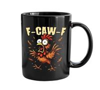 Générique F-Caw-F Funny Chicken Mug, 15OZ Ceramic F Caw F Coffee Mug, Novelty Funny Rooster Coffee Mugs Drinks Cup for Men & Women, Humor Chicken Animal Mugs Drinking Tea Cup (D)