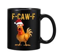Générique F-Caw-F Funny Chicken Mug, Custom Crazy & Angry Chicken Rooster Caw-F Cup, Gift for Men Women Christmas Holiday, Ideal Present Birthday for Office Worker Friends (G)