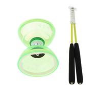 Générique F Fityle Diabolo à Trois Roulements avec Bâtons et Ficelle Jouet de Coordinations œil-Main pour Enfants et Adultes , Vert