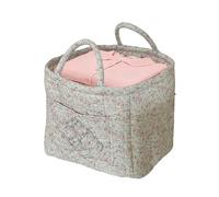 Générique Fabric Baskets For Storage, Car Storage Basket, Large Capacity Foldable Bohemian Style Fabric Storages Basket, Boho Quilted Tote Organizer For Diaper Clothes Makeup Book Field Room