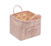 Générique Fabric Baskets For Storage, Car Storage Basket, Large Capacity Foldable Bohemian Style Fabric Storages Basket, Boho Quilted Tote Organizer For Diaper Clothes Makeup Book Field Room