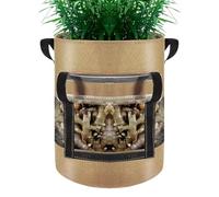 Générique Fabric Planter - Nonwoven Thickened Planting Bags | Multi-Purpose Containers with Handles, Visible Space, Garden Supplies for Vegetables Fruits Flowers, Sweet Potatoes