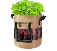 Générique Fabric Planter - Nonwoven Thickened Planting Bags | Multi-Purpose Containers with Handles, Visible Space, Garden Supplies for Vegetables Fruits Flowers, Sweet Potatoes