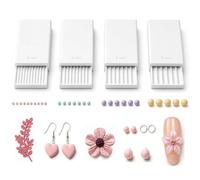 Générique Fabricant de Boules de Gel Sculptant Les Ongles 3D (Blanc) | Machine à billes d'argile imprimée en 3D, outil de roulage de perles pour la création de bijoux et de boucles d'oreilles