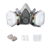 Générique Face Cover Respirator - High Efficiency Purifier Clear Rubber Half Protection Shield Adjustable Safety Dustproof Gasket Industrial Spraying Device - For Painting DIY Construction Use