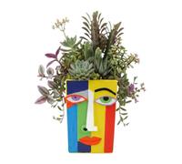 Générique Face Planter Pot, Abstract Head Vase, Colorful Flower Holder