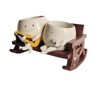 Générique Face Planter Pot - Portrait Plant Holder, Durable Resin Garden Ornament, Modern Home Decor Vessel | Eye Catching Greenery Showcase Piece for Balcony Terrace Living Space Office Entryway