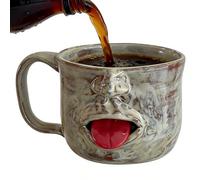 Générique Face Shaped Coffee Mug, 325ml Ceramic Beverage Cup, Stylish Drinkware Category, Reliable Fun Daily Utility, Suitable For Home Office Cafe Dining Room Bedroom Living Room Tea Milk Coffee