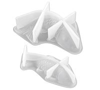 Générique Facile à Ranger Forme Poisson Moules en Silicone Souple Lot de 2 pour Fabrication de Bougies et Savons pour Artisanat DIY Créatif