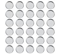 Générique Faciles à Transporter Argenté 30 Godets Ronds Vides pour Palettes de Maquillage pour Fards à Paupières et Blush Professionnels