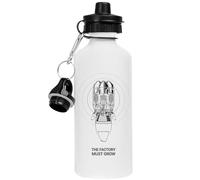 Générique Factorio Rocket With The Factory Must Grow Bouteille D'eau Blanche En Acier Inoxydable