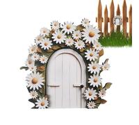 Générique Fairy Door - Mini Wooden Elf Garden Doors, Whimsical Yard Sculpture Accessory for Outdoor Trees, Decorative Faairy Home Ornament for Landscapes | Perfect for Fairys Gardens Tree Décor