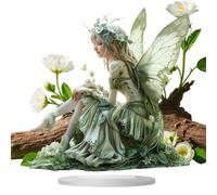 Générique Fairy Garden Art - Sitting Fairy Statue | 2D Acrylic Yard Sign