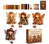 Générique Fairy Patch Sewing Kit,Flower Fairies 4pcs Doll Making Supplies,Make 4pcs Winged Fabric Doll,DIY Craft Set for Beginner Crafters, Home Decor Handmade