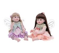 Générique Fairy Reborn Doll - Figurine Butterfly Decoration, 9.84 inches Soft Winged Reborn Toy, for Kids Room Shelf Display, Plush Fairy Doll with Wings, Decoration Accent for Nursery Room