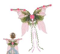 Générique Fairy Wings Adult, Sparkling Costume, 70x48cm/27.56x18.9 inches Lightweight Glitter Accessory for Halloween, Pride, Christmas, Garden Parties, Cosplay, Stage Makeup, Holiday Events