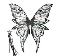 Générique Fairy Wings, Angel Costume, Cosplay Accessories Set, Colorful Dress Up for Girls, Perfect for Birthday Theme Parties, Halloween Events, Stage Performances 31.5x29.45 Inches