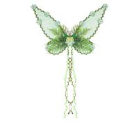 Générique Fairy Wings for Kids - Botanical Flower Petal Decals, Butterfly Cape Costume Shell, Forest Elf Dress Up Gear, Gauze Mesh Backing Prop, Decorative Wear - for Halloween Party