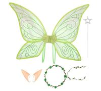 Générique Fairy Wings Set, Butterfly Costume, Girls Cosplay Accessories, Lightweight Sparkly Design, Comfortable Adjustable Straps, for Halloween, Christmas, Parties, Weddings 25.2x16.93in
