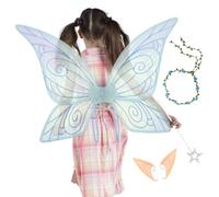 Générique Fairy Wings Set, Butterfly Costume Wings for Girls, Halloween Cosplay Accessories and Role Play Props, Perfect for Themed Parties, Christmas, Weddings & Holiday Events, 25.2x16.93 in