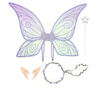 Générique Fairy Wings Set, Butterfly Wings, Sparkling Role Play Prop, Lightweight Costume Accessory for Halloween, Cosplay, Christmas, Holiday, Weddings, Themed Events, 25.2x16.93 inches