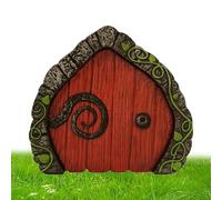 Générique fairydoorHanging Ornament - 10x9x0.5cm Wooden fairyGarden Accessory, Mini Elf doorDecor | Rustic Fantasy fairydoorfor IndoorOutdoorWall Decoration, Tree Trunk Ornament,
