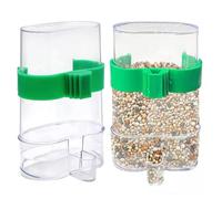 Générique Faisseur de Cage à Oiseaux - 2 Morceaux, Distributeur Alimentaire d'oiseaux | Mangeoires automatiques Robustes à Cage à cagge | Mangeur de Perroquet pour Perruche Canary cachatiel Pinson