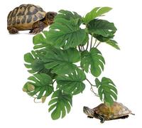 Générique Fake Plants - Realistic Reptile Habitat Greens, Artificial Amphibian Leaves with Weighted Base | Terrarium Tank Decor Accessory for Lizard Gecko Frog Toad Turtle Pets Creating 9.85 in