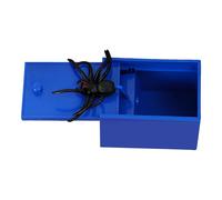 Générique Fake Spider, Prank Toy Box, Wooden Surprise Gag Gift, Spring-Loaded Hidden Spider Mechanism, Funny Joke for Halloween Or Parties, 3.94 inches, Random Color, 1 Piece