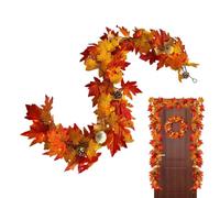 Générique Fall Garland - 6ft Artificial Pumpkin Wreath Decor | Farmhouse