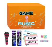 Générique Famille Karaoke Game - Party Night Board Games, Jeu de société pour Les Mauvais chanteurs, 2-10 Joueurs, 125 Cartes, 250+ Paroles, pour la réunion de Vacances Family Night