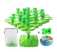 Générique Family Stacking Puzzle - 5.12 inches Frog Balance Game | Educational Tabletop Toy - ABS Balancing Tree Game for Parent Child Interaction Home Travel Parties and Learning Play