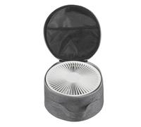 Générique Fan Bag, Folding Telescopic Case, Round Compact Organizer Handheld Fans, Lightweight Protective Shell, 1 Pack Black, Excellent for Travel Beach Work Picnic Or Outdoor Use