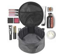 Générique Fan Bag, Folding Telescopic Case, Round Portable Storage Bag, Lightweight Travel Organizer for Men, Women, Beach, Camping, Workplace, Picnic, Outdoor Trips, Small, Large, Black, Gray